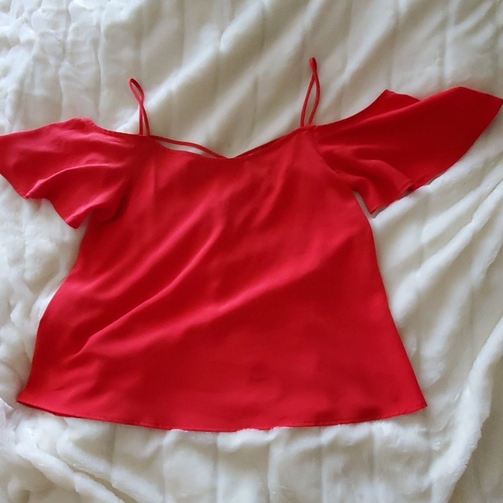 Red off the shoulder BP shirt